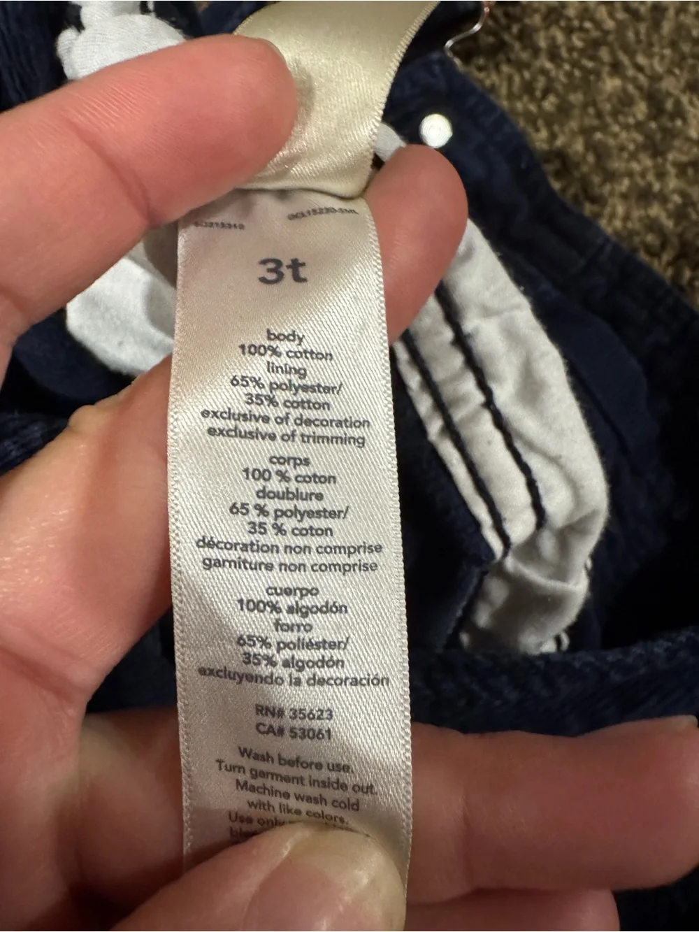 *BUNDLE OF 2* OshKosh Bigosh Corduroy Overalls—3T—blue and khaki colored